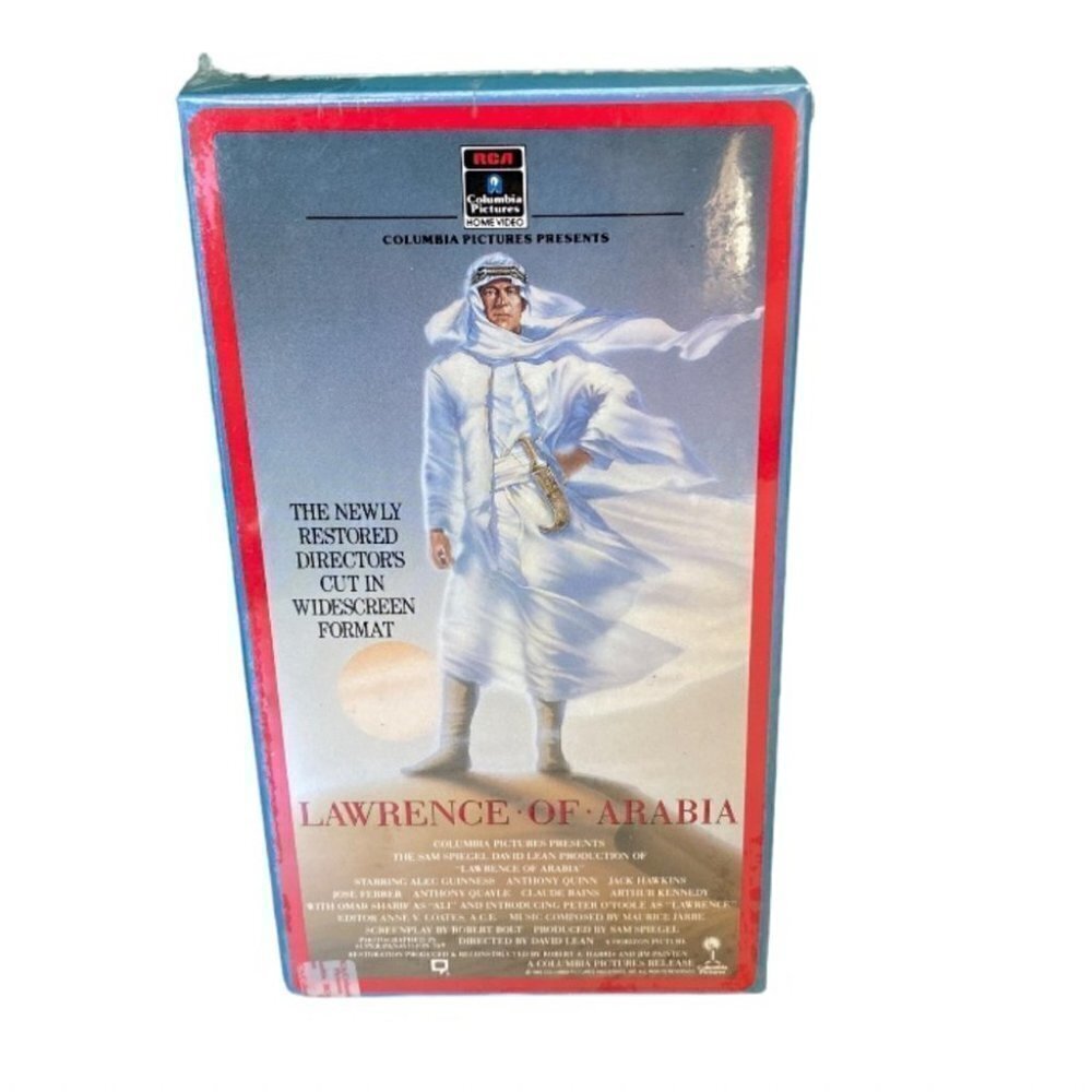 NEW Sealed Lawrence of Arabia VHS Tapes Director's Cut Widescreen 2 Tape Box Set